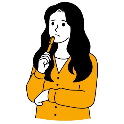 将来の保証やサポートについて考える女性