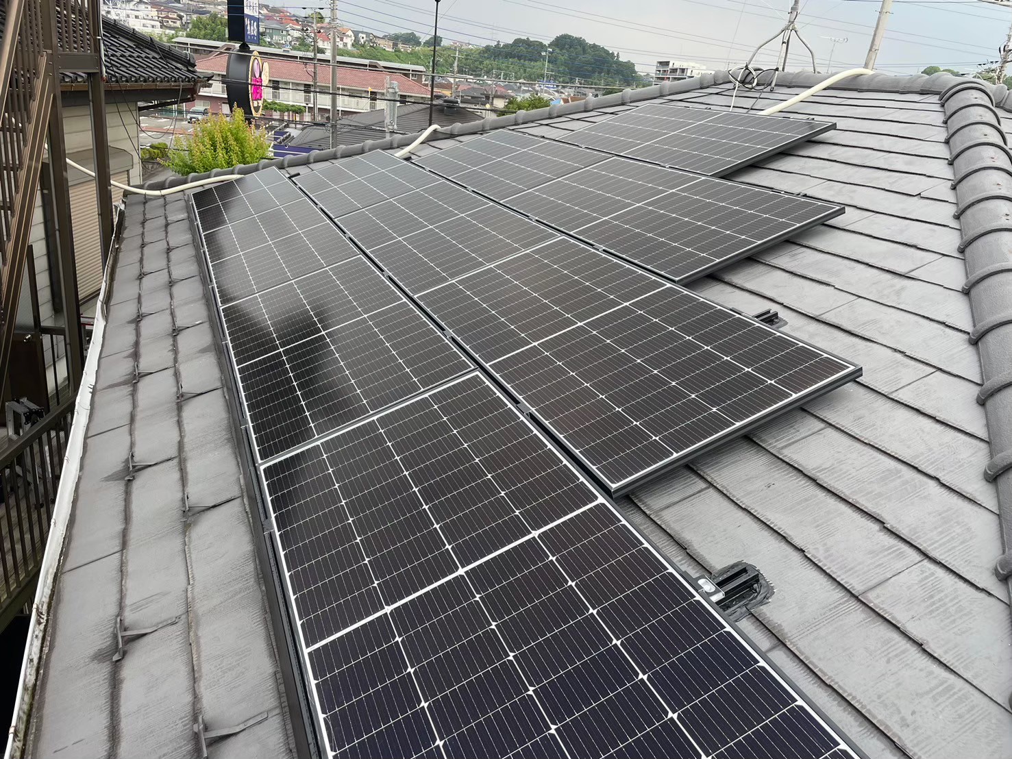 太陽光発電の施工写真