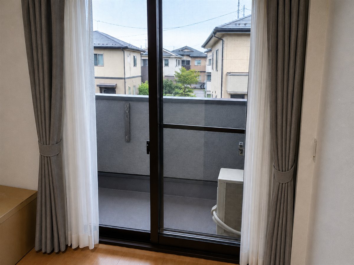 東京都江戸川区の内窓リノベ施工後。掃き出し窓に設置した内窓