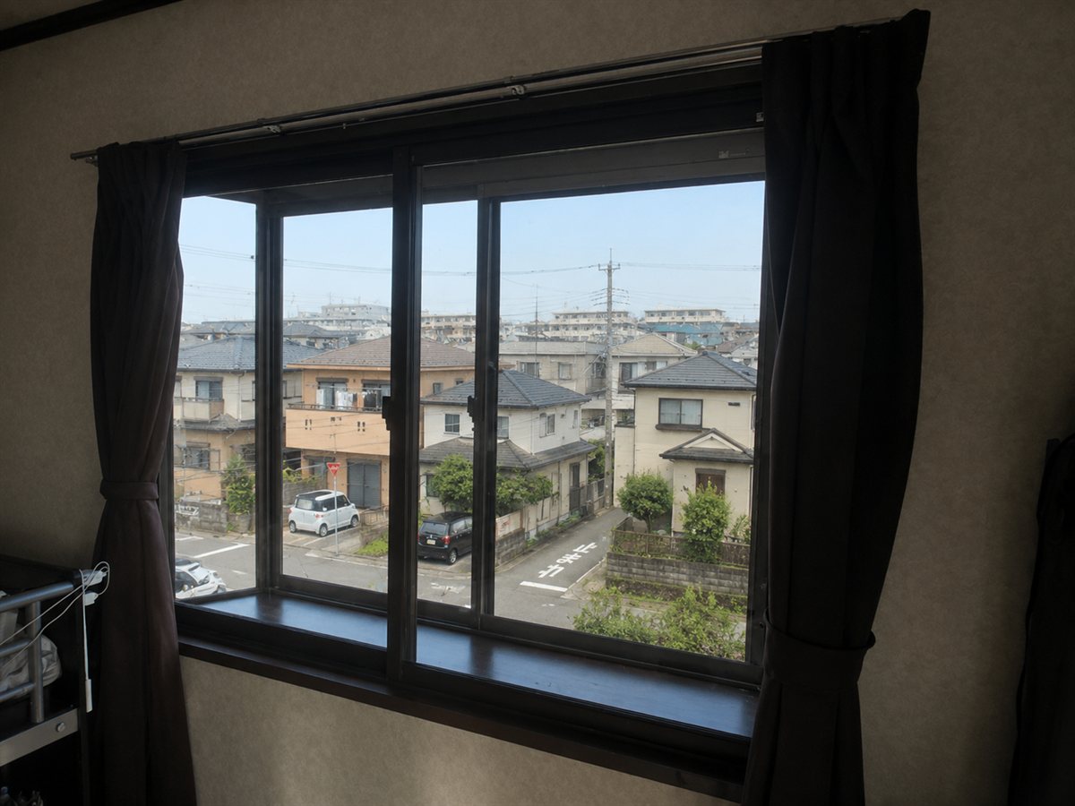 千葉県船橋市の内窓リノベ施工後。腰高窓に設置した内窓